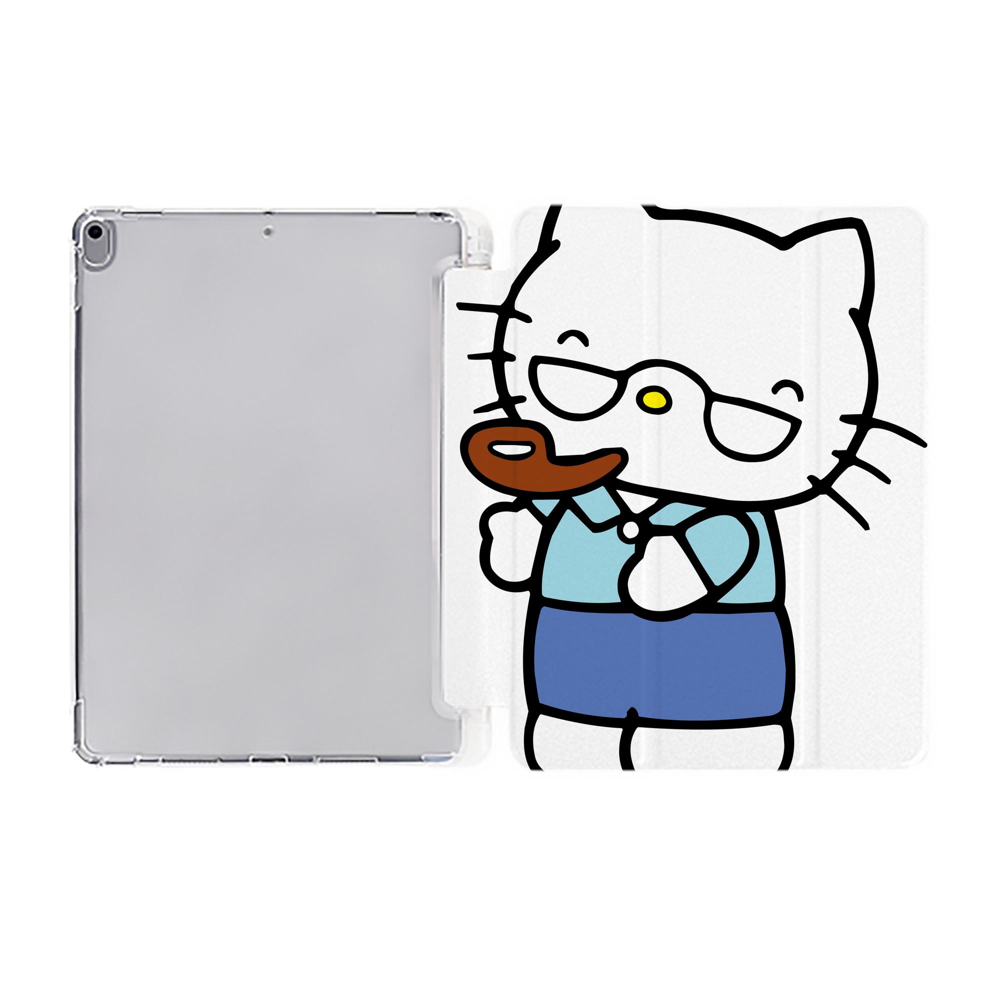 （画像用） Hello Kitty ハローキティ IPad ケース ペン収納付き 三つ折りスタンド PUレザー×シリコン 対応機種9.5/10.5/10.9インチ